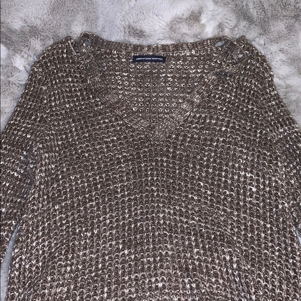 Brown knit sweater